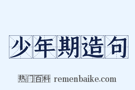 少年期造句是什么意思的图片